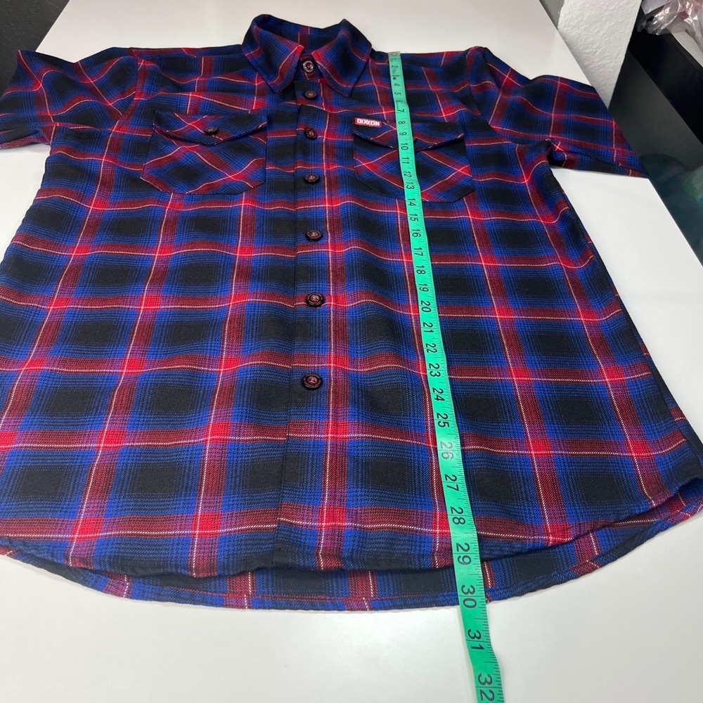 Dixxon Flannel Hometown Long Sleeve Shirt Mens S Red Blue Black Plaid Button Dwn - Picture 5 of 8